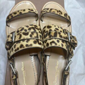 Gianvito Rossi Animal Printed Flat Sandals - Size 40 (box incl.)